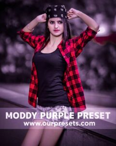 Moddy purple preset lightroom | Lightroom purple preset download