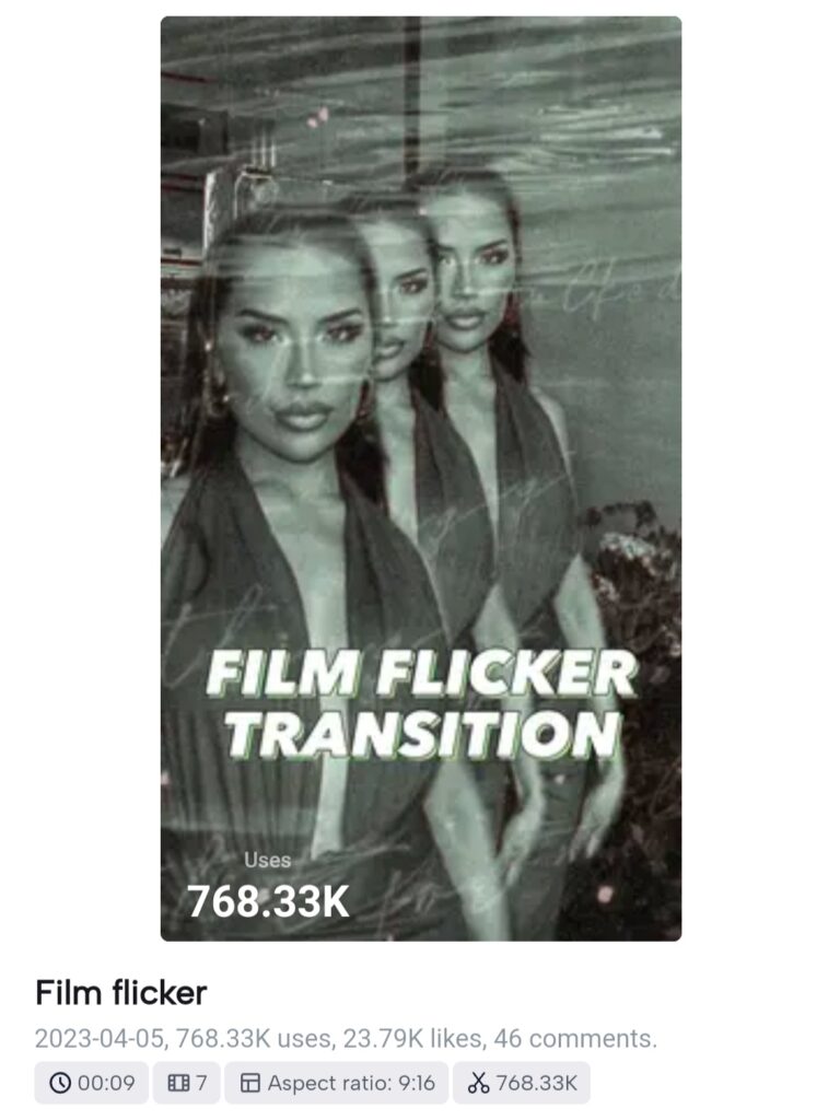 Film Flicker CapCut Template