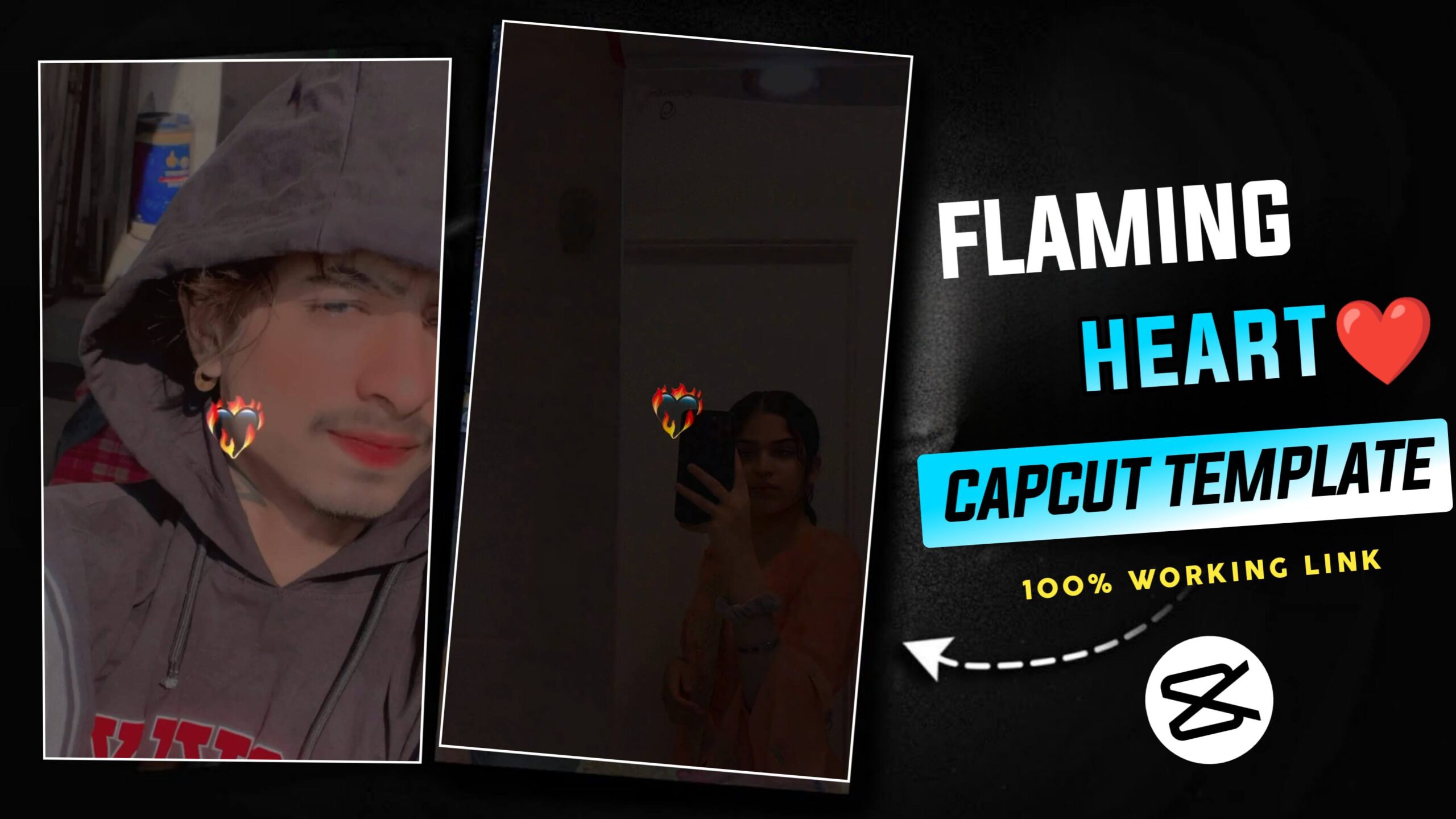 Flaming Heart CapCut Template